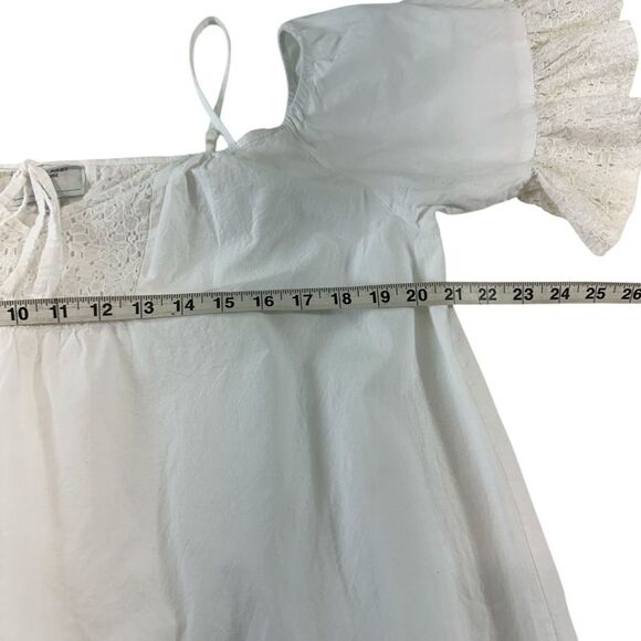 Romeo & Juliet Couture Beach Cotton Crisp Poplin Swim Cover Up, M - Picture 8 of 11